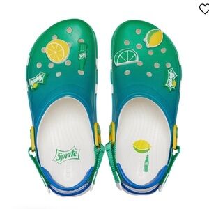 Sprite X Crocs Unisex All-Terrain Clogs Jibbitz Green Adjustable Strap NEW